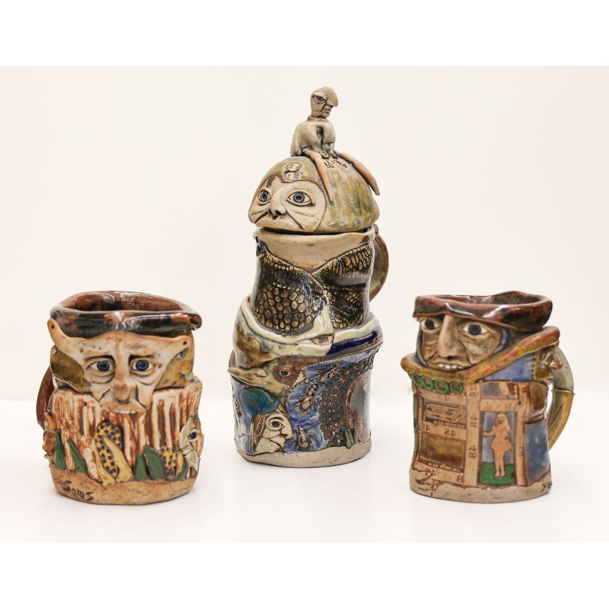 3pc Ben Sams Tankard and Mugs Stoneware