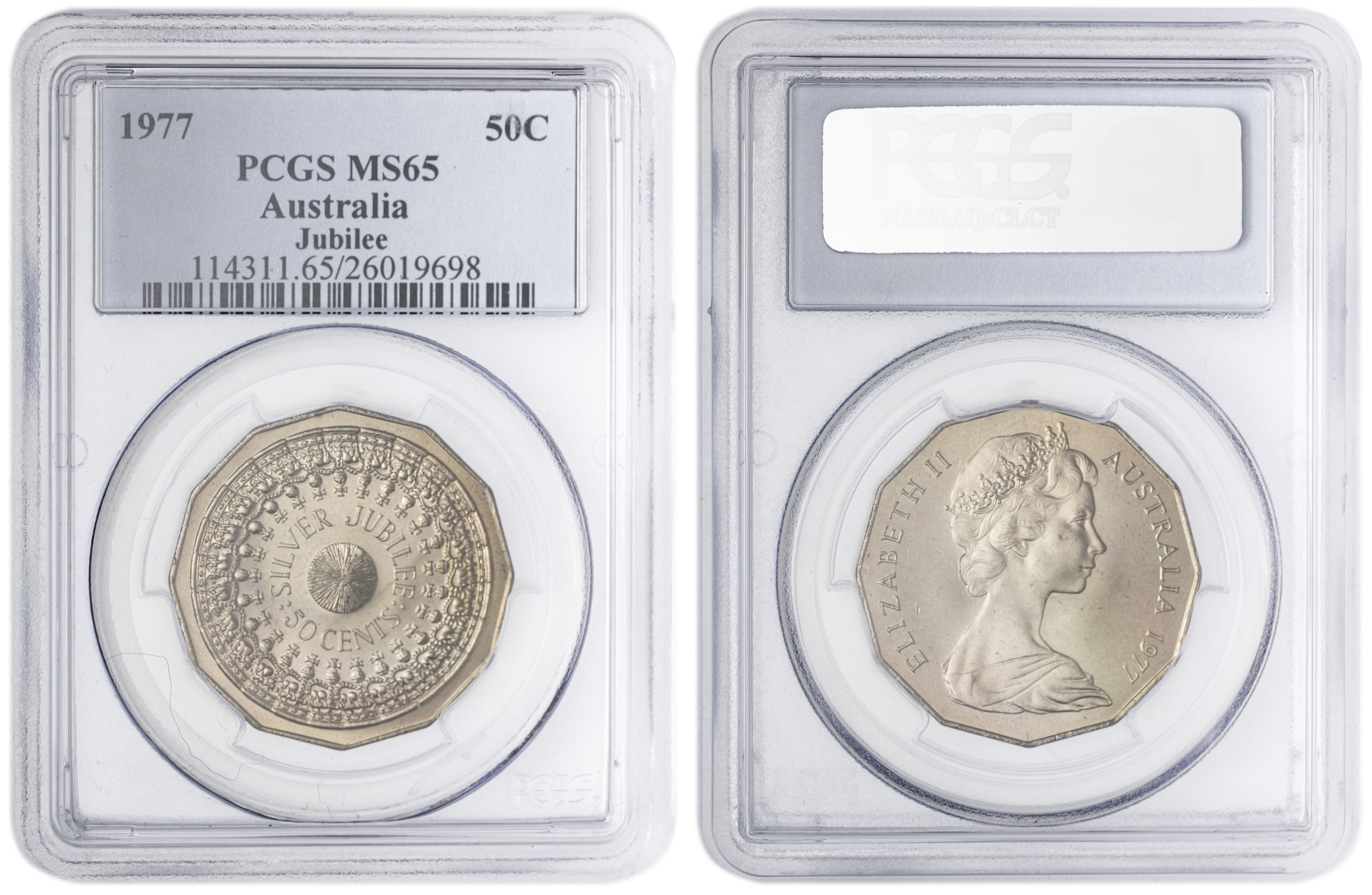 Jubilee , Fifty Cent, 1977, PCGS MS65