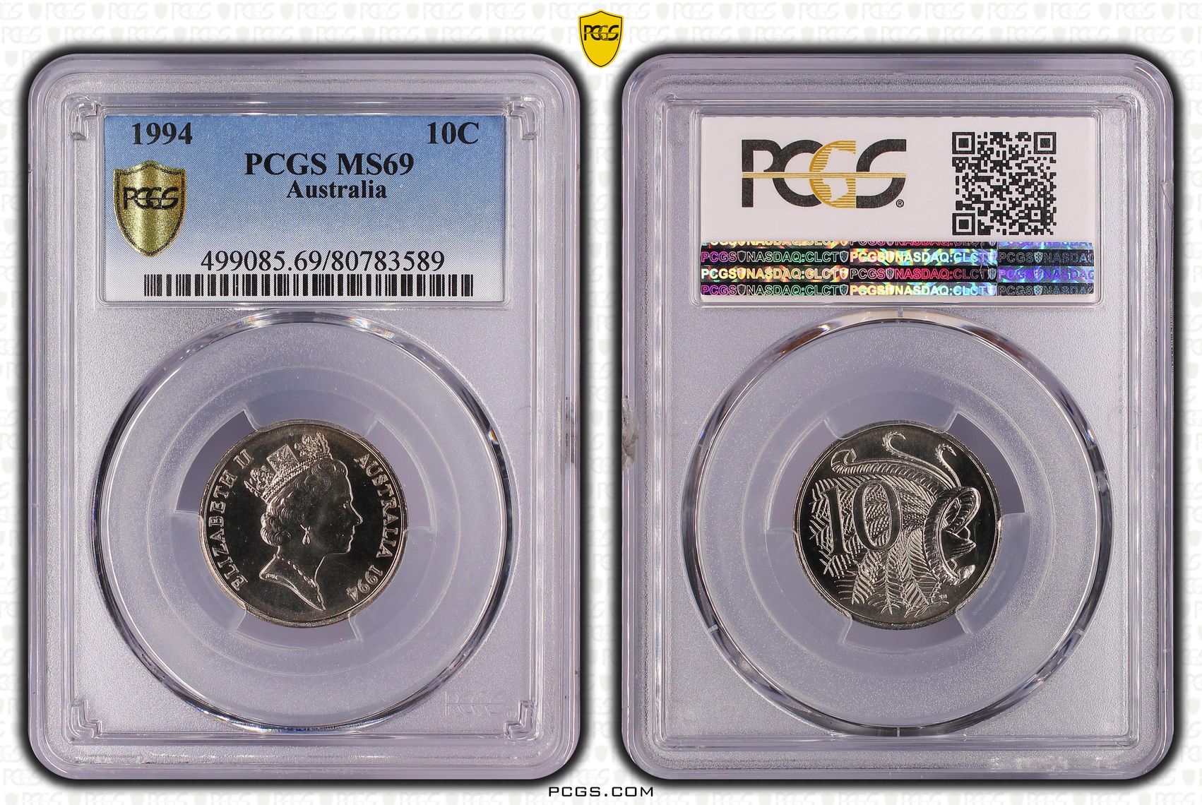 Ten Cent, 1994, PCGS MS69