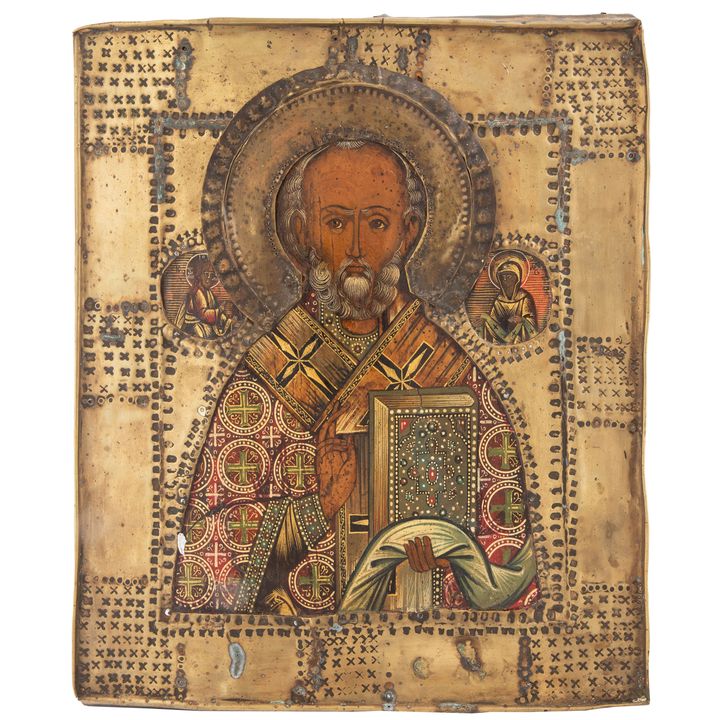 Ikona - Św. Mikołaj, Rosja, 2 poł. XIX w.