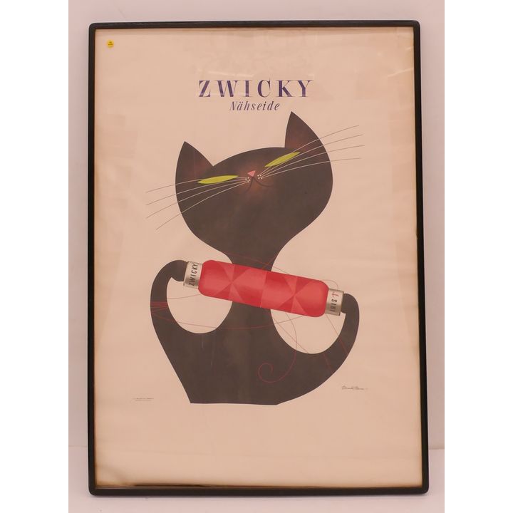 Large Vintage 1950's Zwicky Thread Advertising Poster