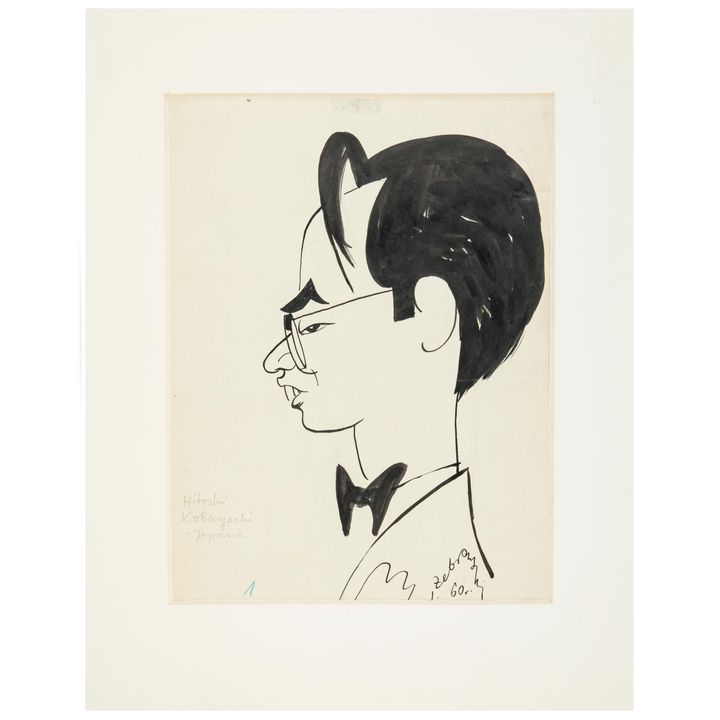 Julian Żebrowski | Karykatura Hitoshi Kobayashi, 1960