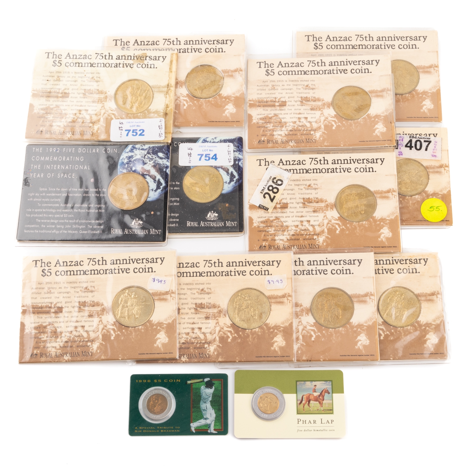 Elizabeth II, Miscellaneous Commemorative, Five Dollars, 1990 - 2000, UNC