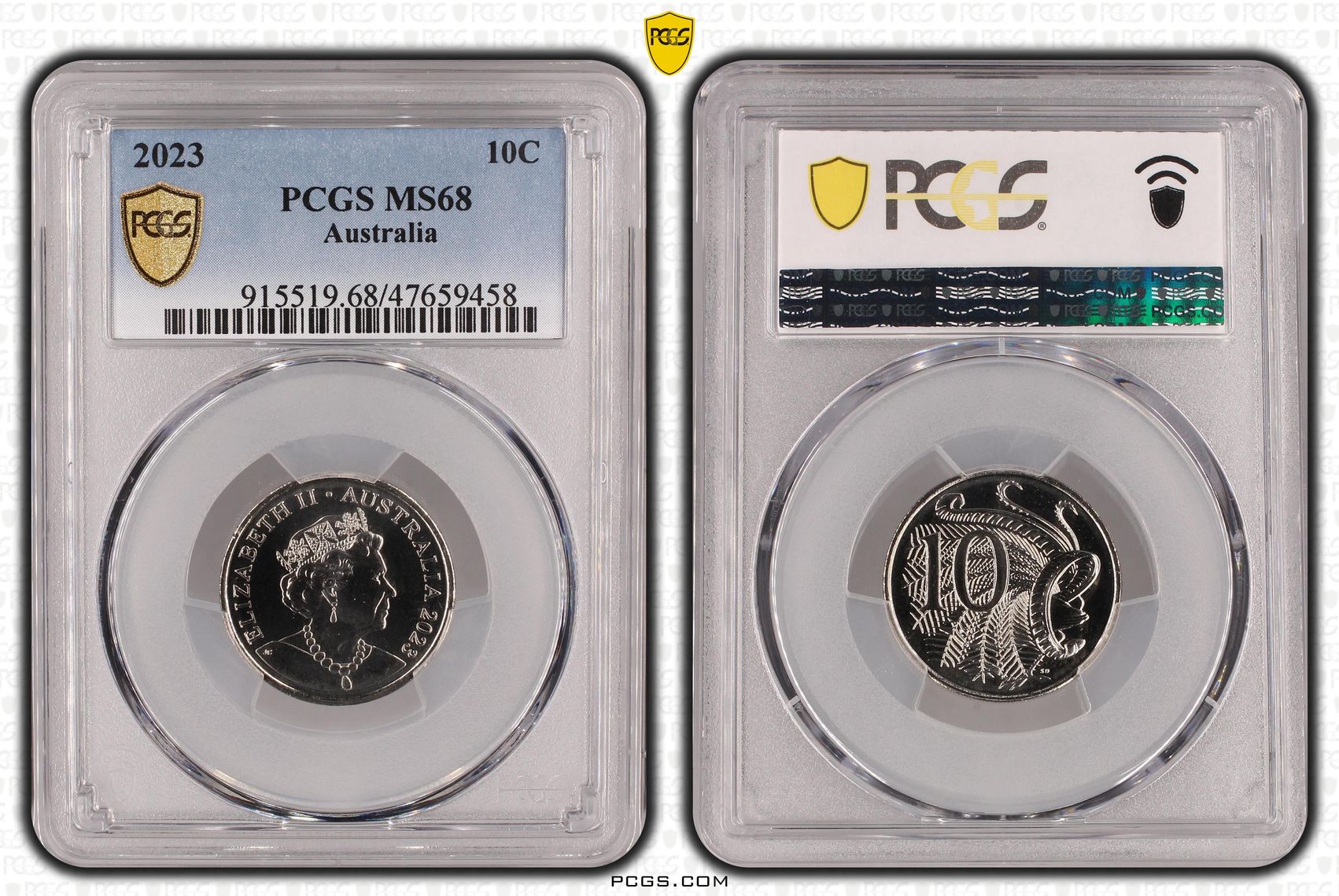 Ten Cent, 2023, PCGS MS 68