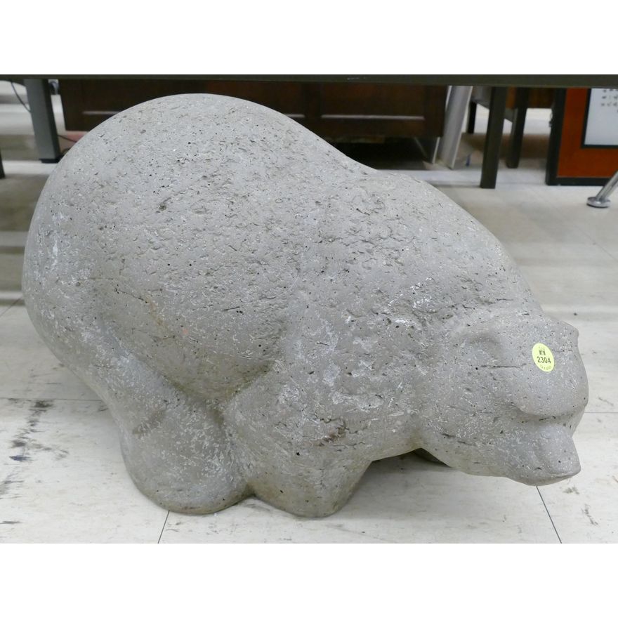 Concrete Bear Garden Sculpture- 11x20''