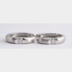 18CT WHITE GOLD HOOP EARRINGS WITH 2 ROUND DIAMONDS TOTAL CARAT WEIGHT = 0.10CT COLOR I-J CLARITY VS/SI - 51543/84