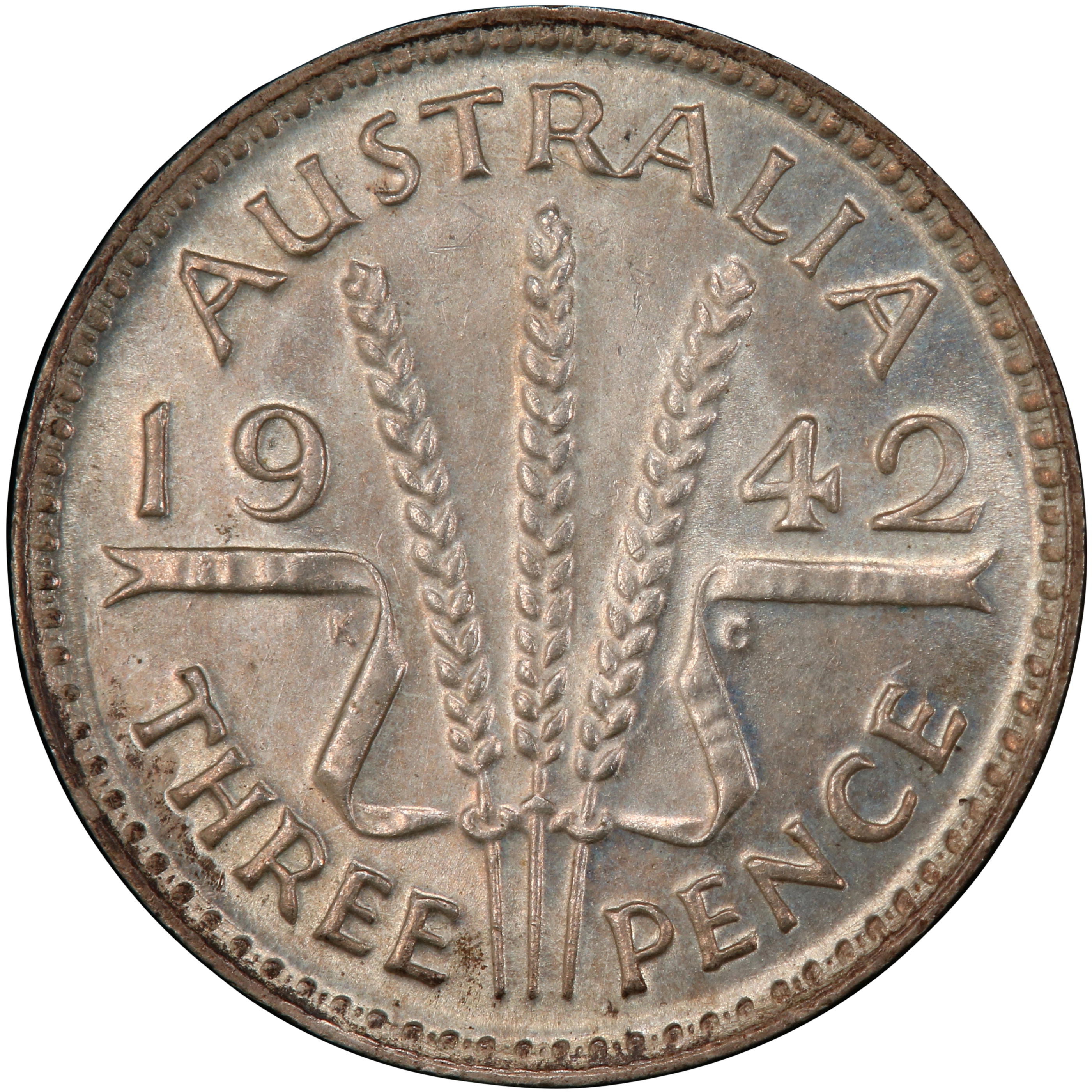 George VI, Threepence, 1942, MS 65