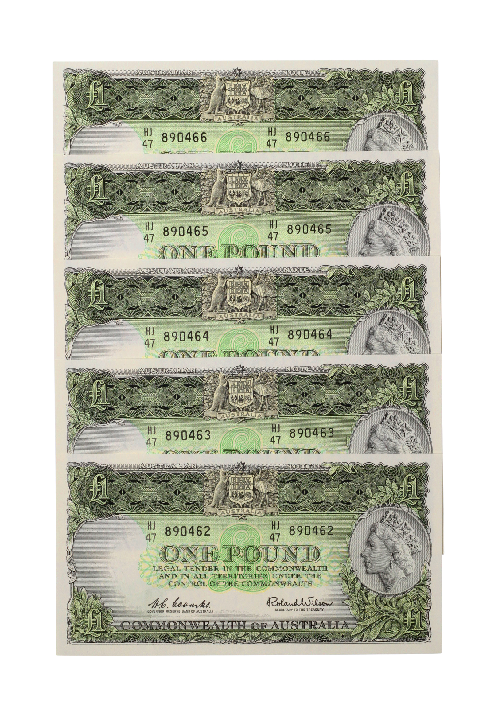 1897. · Coombs/Wilson, One Pound, 1961, UNC