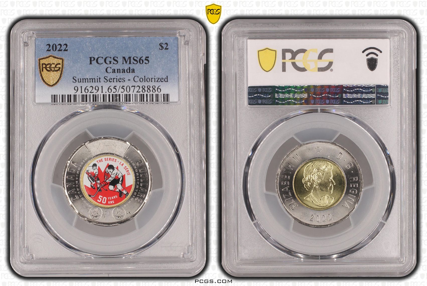 227 · Canada, Summit Series - Colorized, Two Dollar, 2022, PCGS MS65