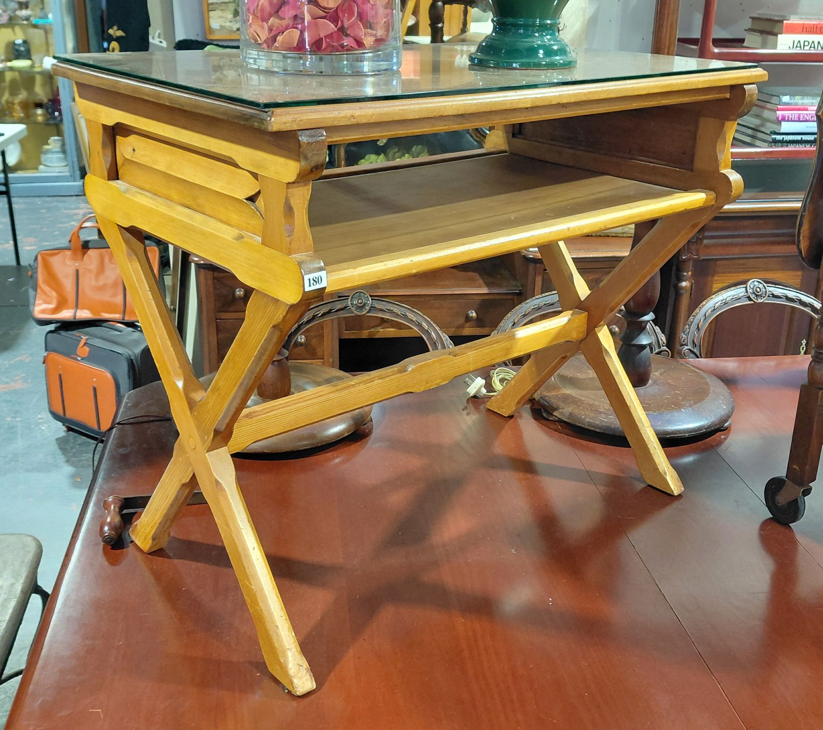 180 · WELL CONSTRUCTED PINE TABLE