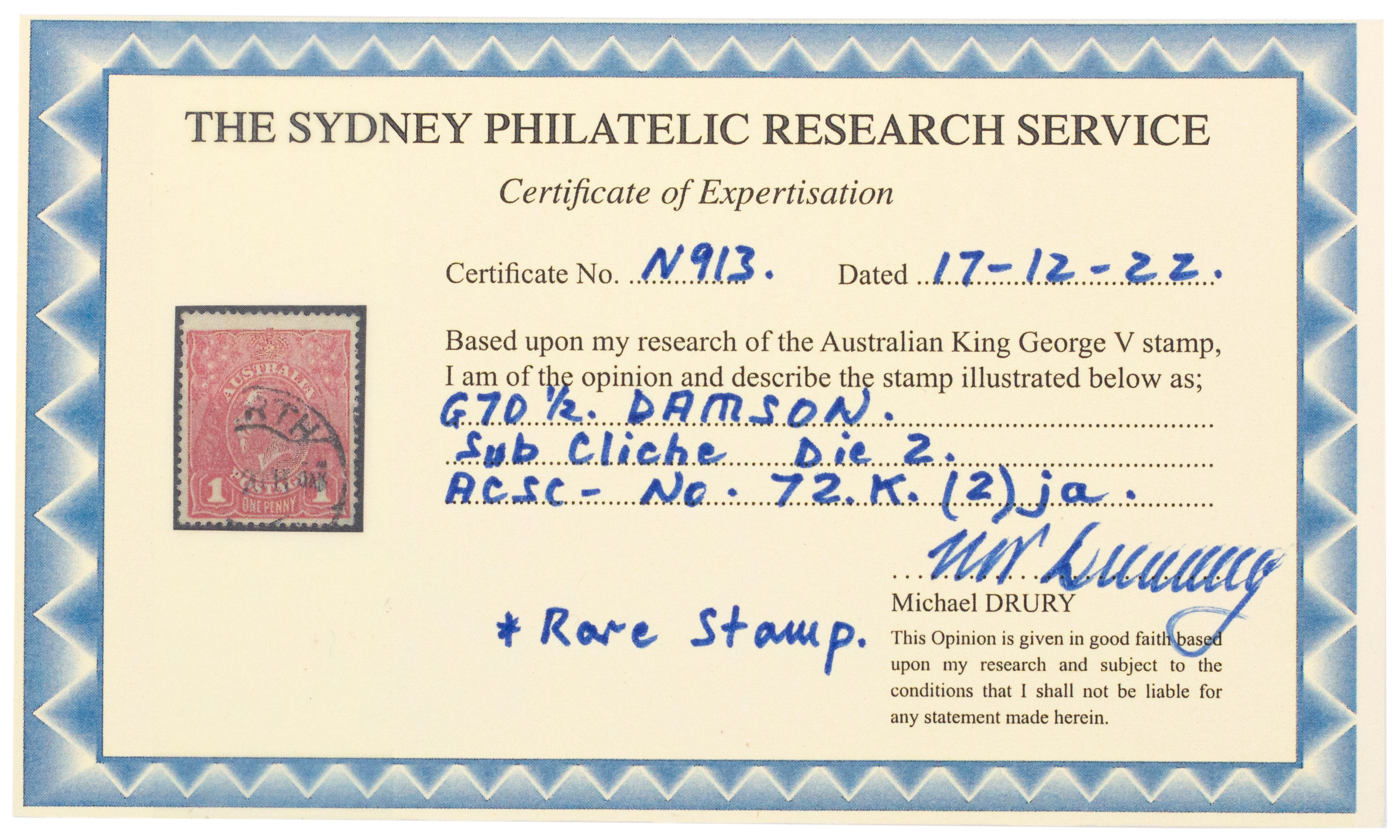 11 · Penny Red, 1918, Good