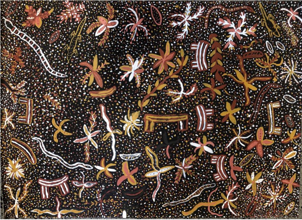 14. · Audrey Kngwarreye, 'Women"s Ceremonial Body Paint Designs, 1989", acrylic on  canvas, 133 x 94.5cm