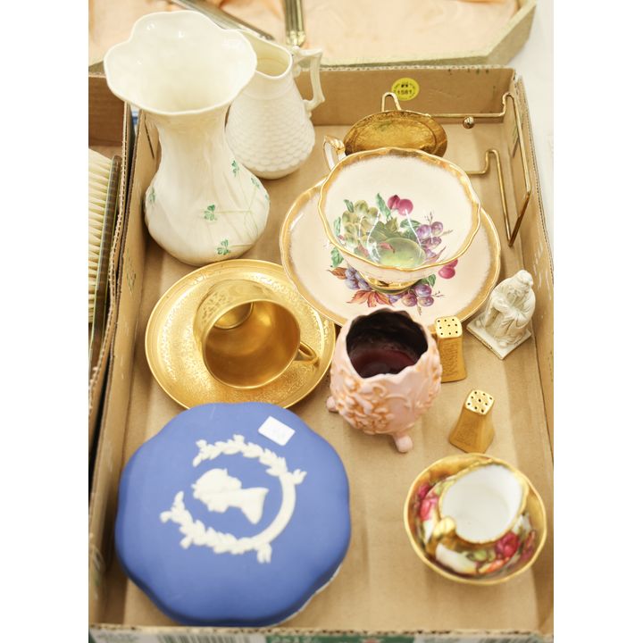 Box Belleek Vase etc.
