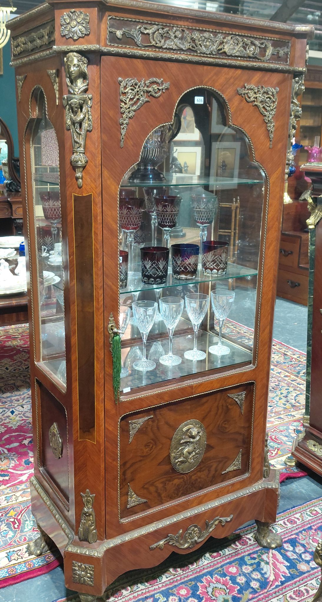 616 · FRENCH LOUIS XVI STYLE VITRINE DISPLAY CABINET