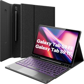 GREENLAW GALAXY TAB S9 FE 5G CASE WITH KEYBOARD, GALAXY TAB S9 KEYBOARD CASE, 7 COLOR BACKLIT TOUCHPAD KEYBOARD WITH PENCIL HOLDER