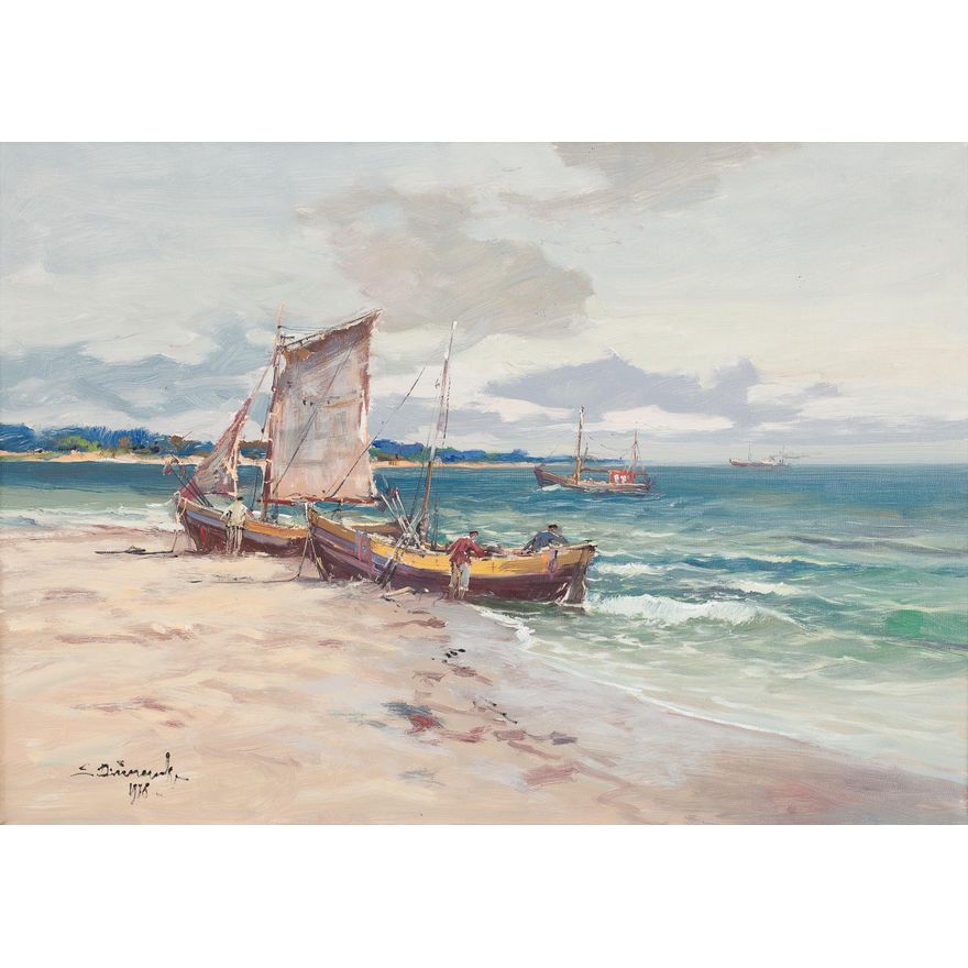 Eugeniusz Dzierzencki | Kutry na brzegu, 1978