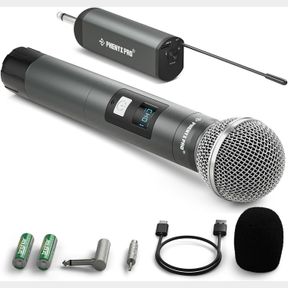 PDP-1 PHENYX PRO SINGLE DIGITAL WIRELESS MICROPHONE SYSTEM, W/1 METAL HANDHELD DYNAMIC MICROPHONE, MINI RECEIVER, 15 UHF FREQUENCI