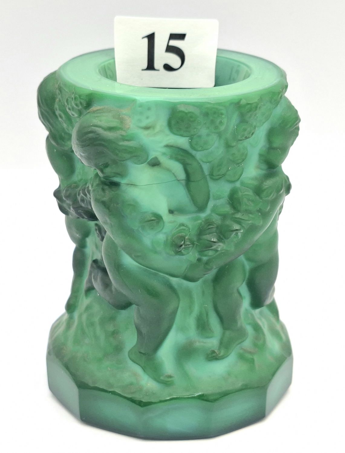 15 · BOHEMIAN/CZECH MALACHITE GLASS