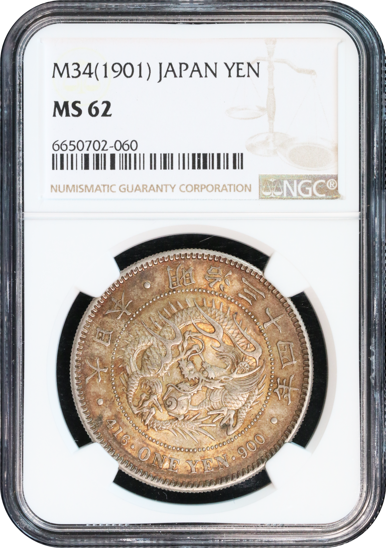 Japan 1901 1 Yen M34 NGC MS62 | Monetarium Singapore Private Limited