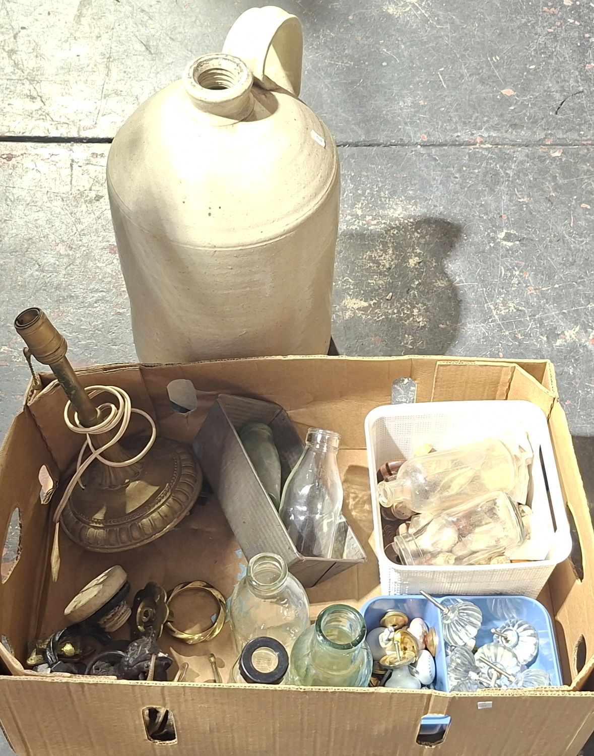 Stone Ware Demijohn Bottle And Collectables