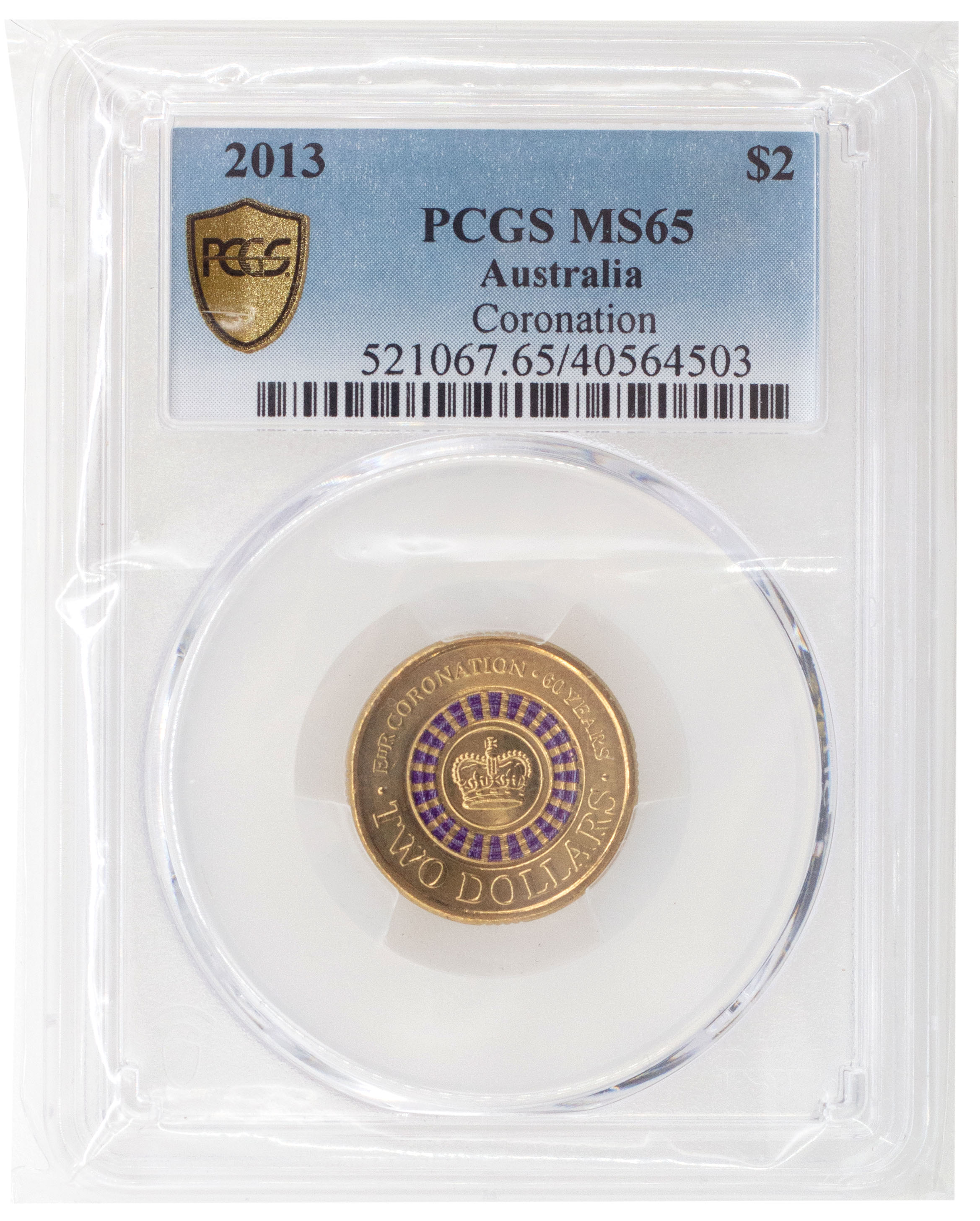 Elizabeth II, Coronation, Two Dollars, 2013, PCGS MS 65