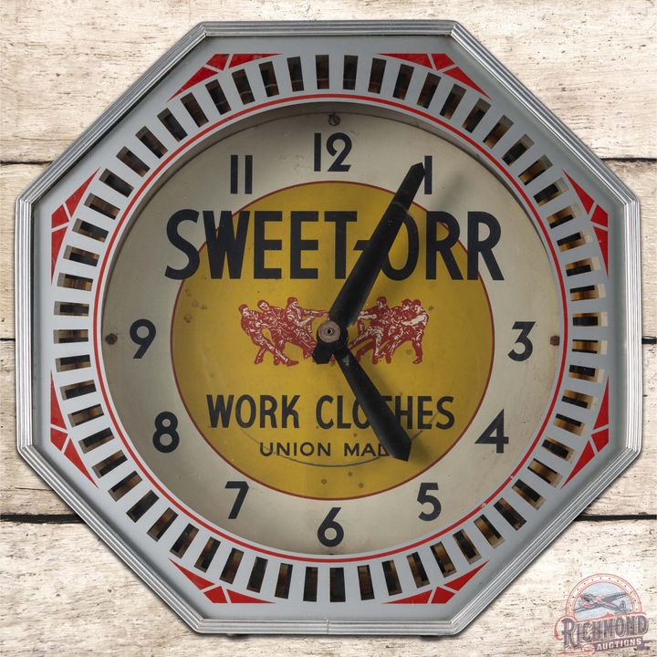 Sweet Orr Union Made Work Clothes Octagon Neon Advertising Clock