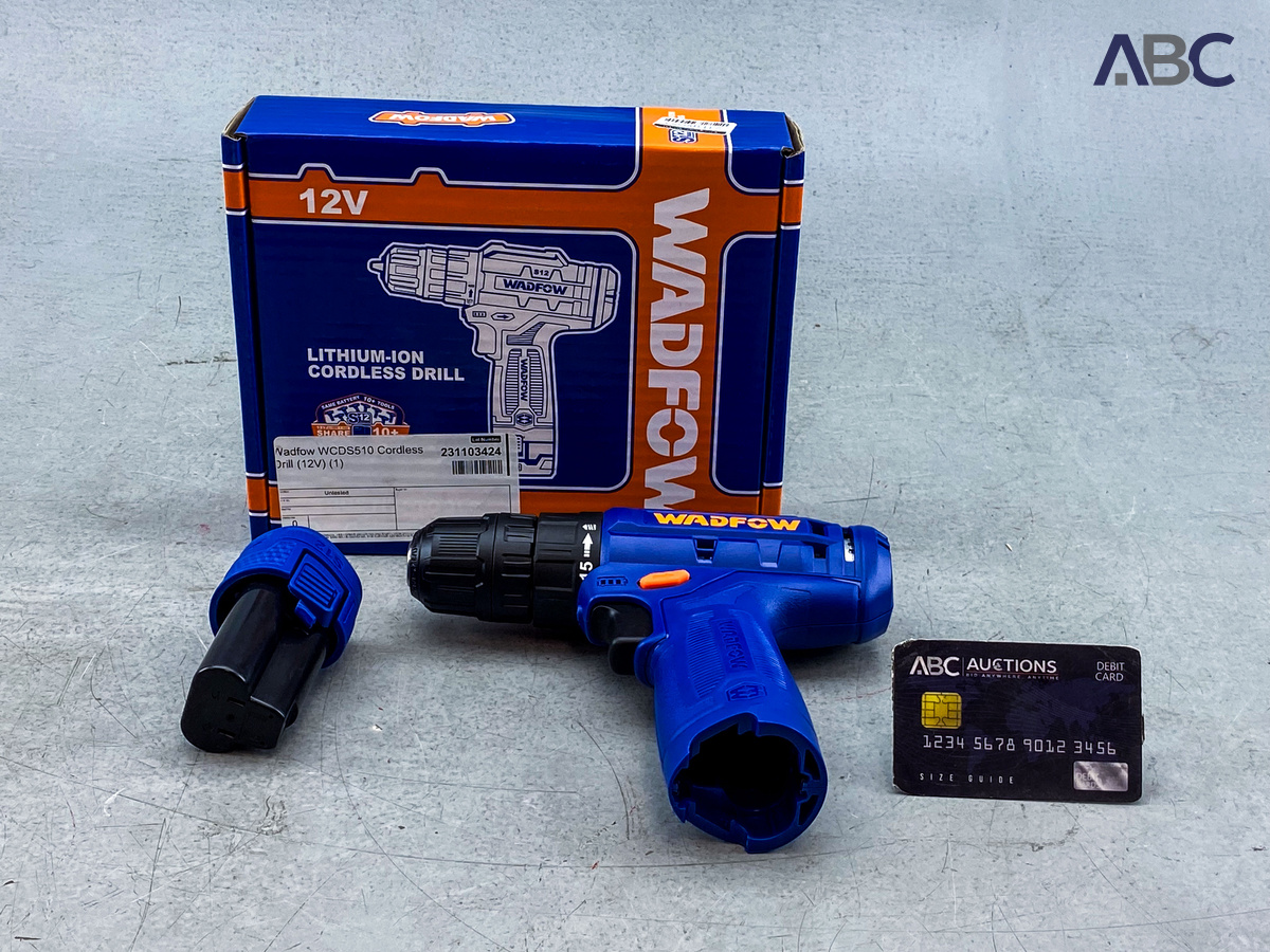 Wadfow WCDS510 Cordless Drill 12V 1 ABC Auctions