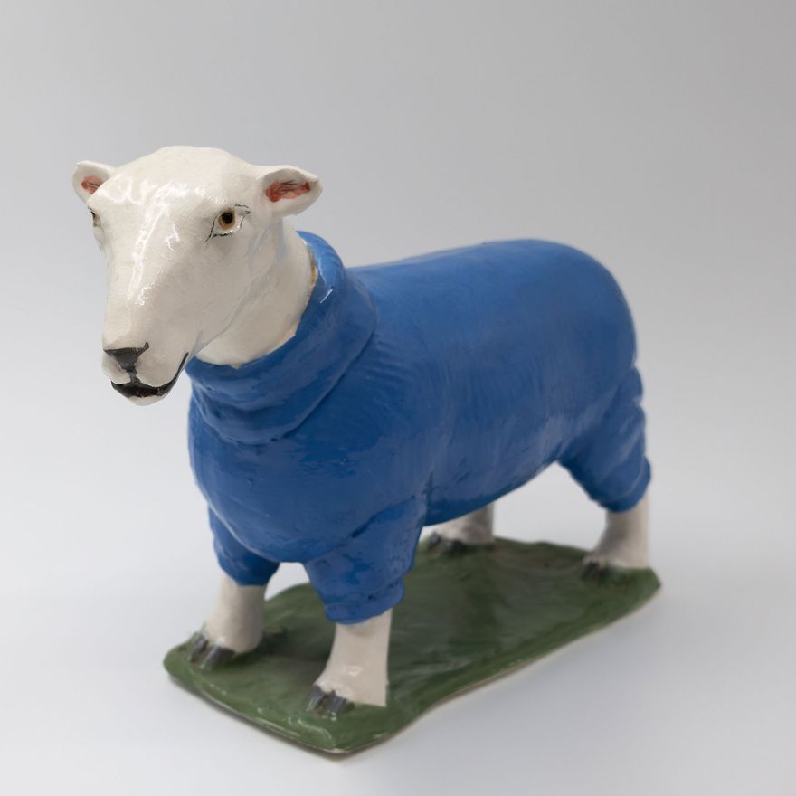 Gregor Kregar 'Sheep in Blue Jumper'