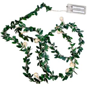 Wedding Fairy Lights Green Ivy Garland 1.5m Battery Operated - Fairy Lights