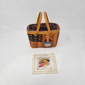Longaberger 2002 Collectors Club Miniature Flag Basket