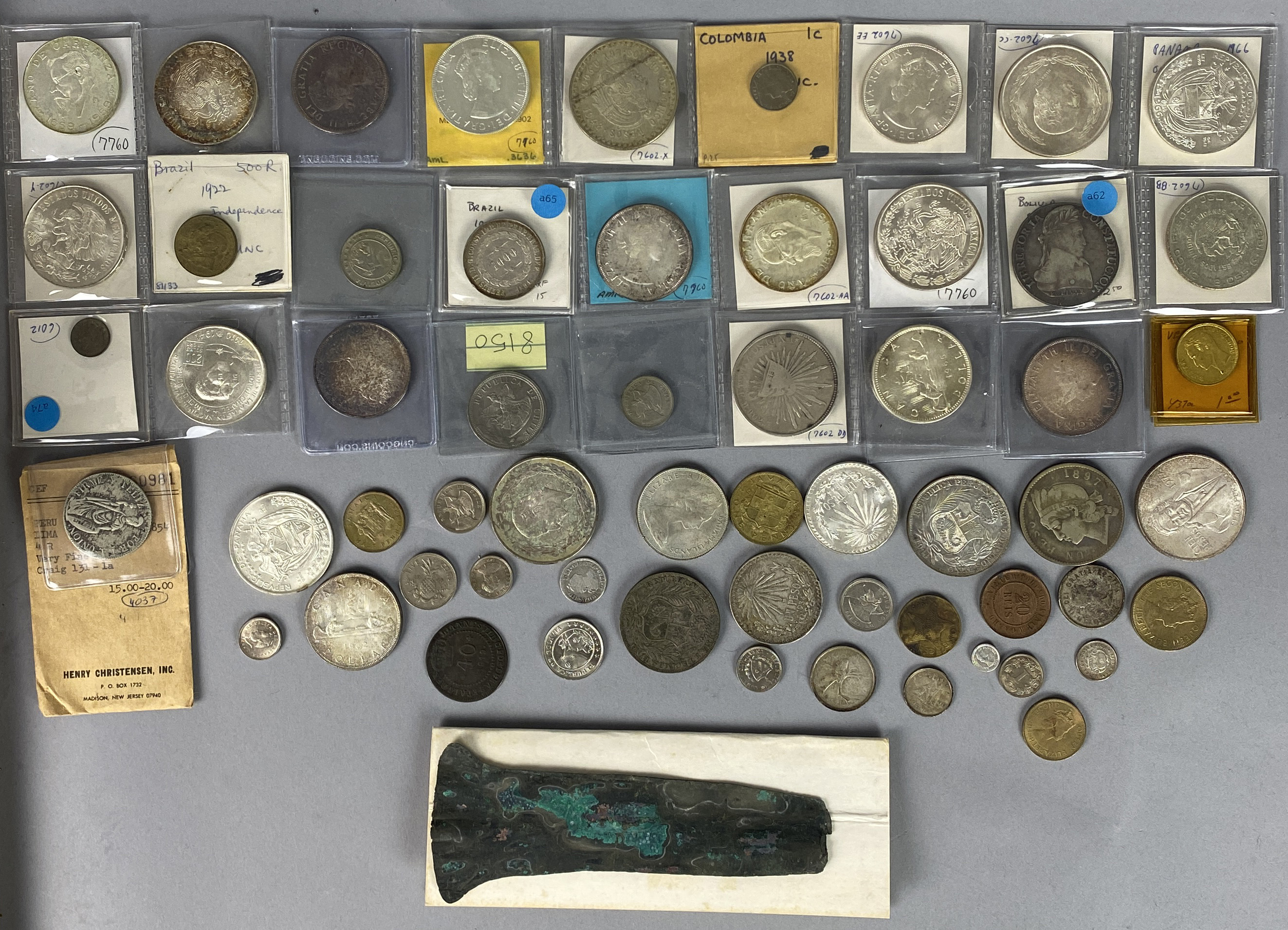 WORLD. Miscellaneous. Lot of sixty (61) silver and base metal North ...