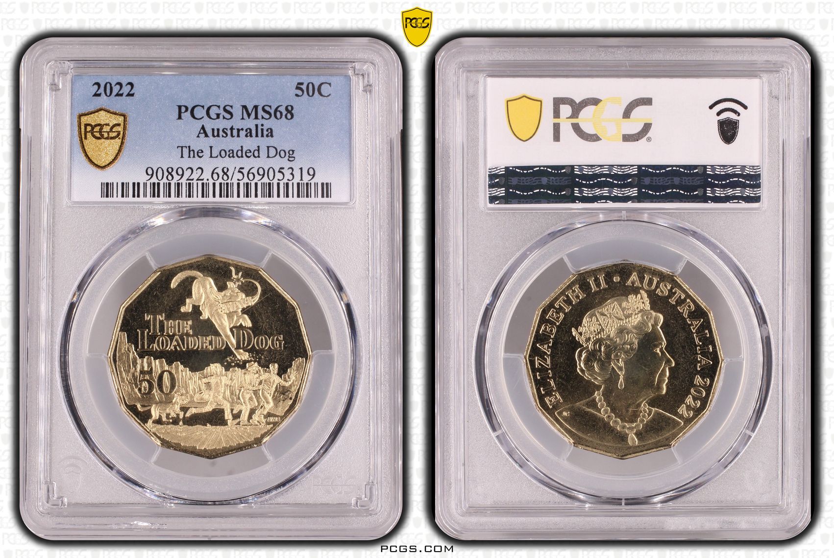 The Loaded Dog, Fifty Cent, 2022, PCGS MS68