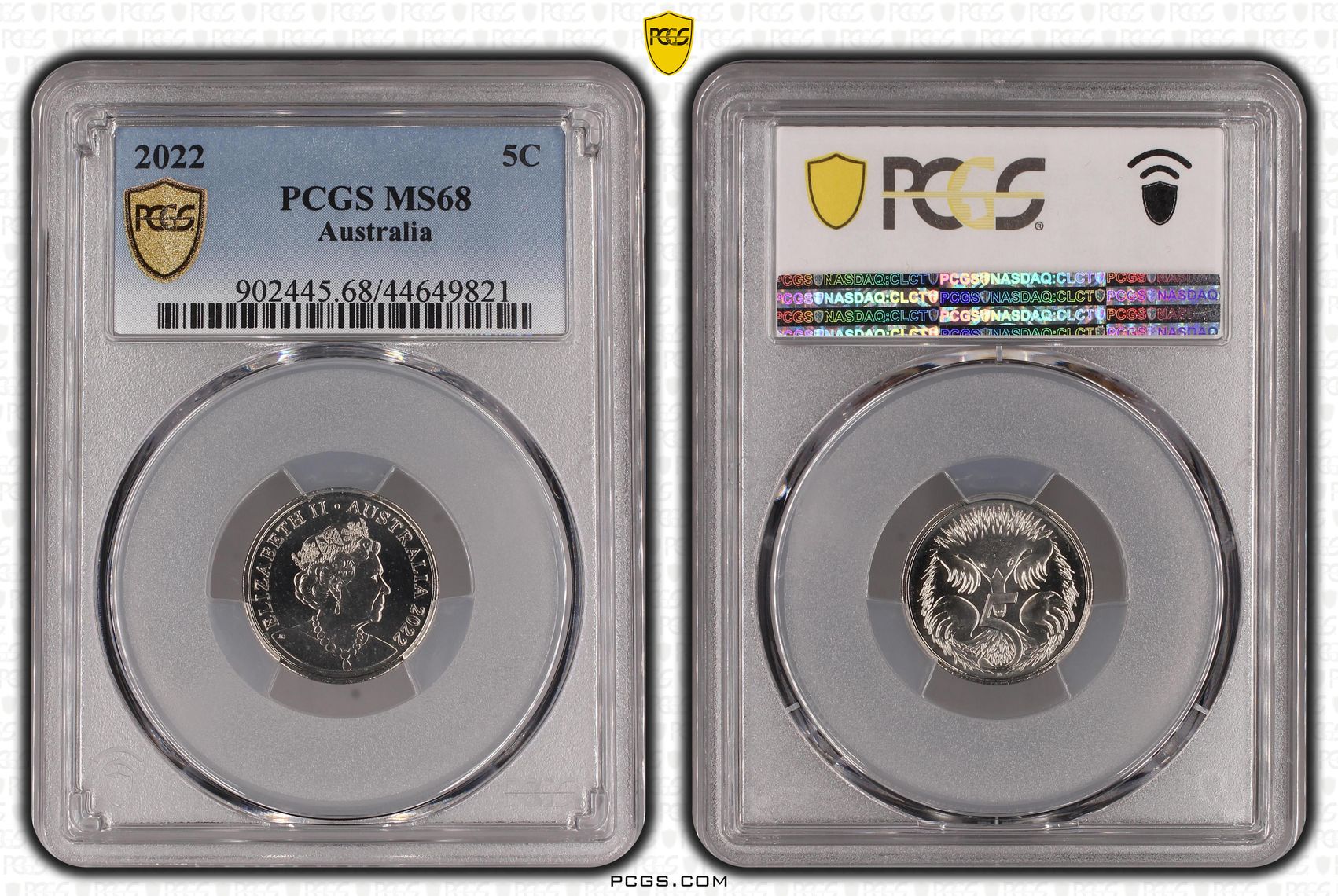 2022 Australia Five Cent, 5c PCGS - MS68 POP 6/0 -821