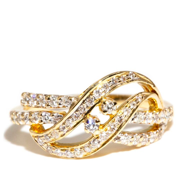 0.36 Carat Diamond 14ct Gold Dress Ring,