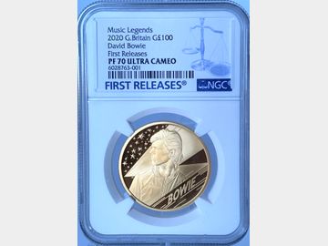 2020 MUSIC LEGENDS 100 POUND 'David Bowie' First Releases PF70 ULTRA CAMEO TOP POP!