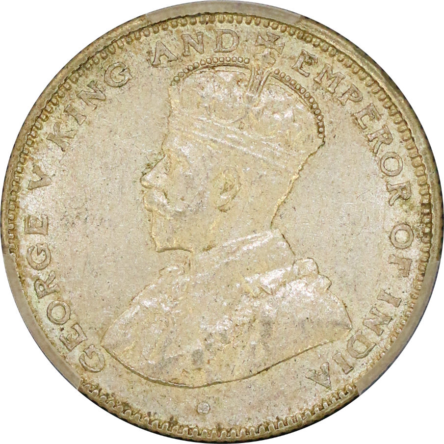 Straits Settlements 1917B Mintmark 20 Cents KGV PCGS AU 58 