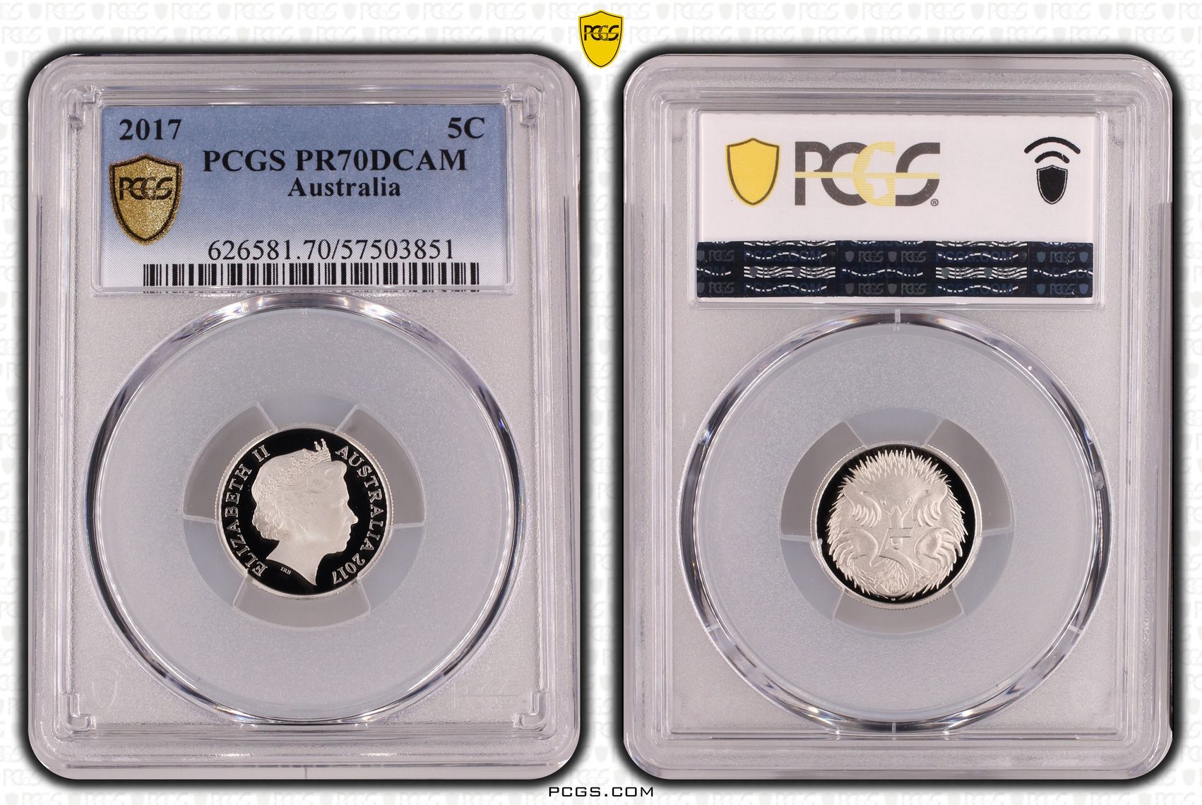 Five Cent, 2017, PR70DCAM