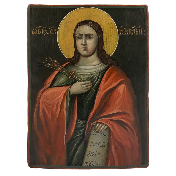 Ikona - Św. Katarzyna, Rosja, I poł. XX w.