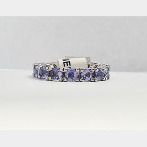 18CT WHITE GOLD RING 2.733CT TANZANITES 3.93G - 51624/19