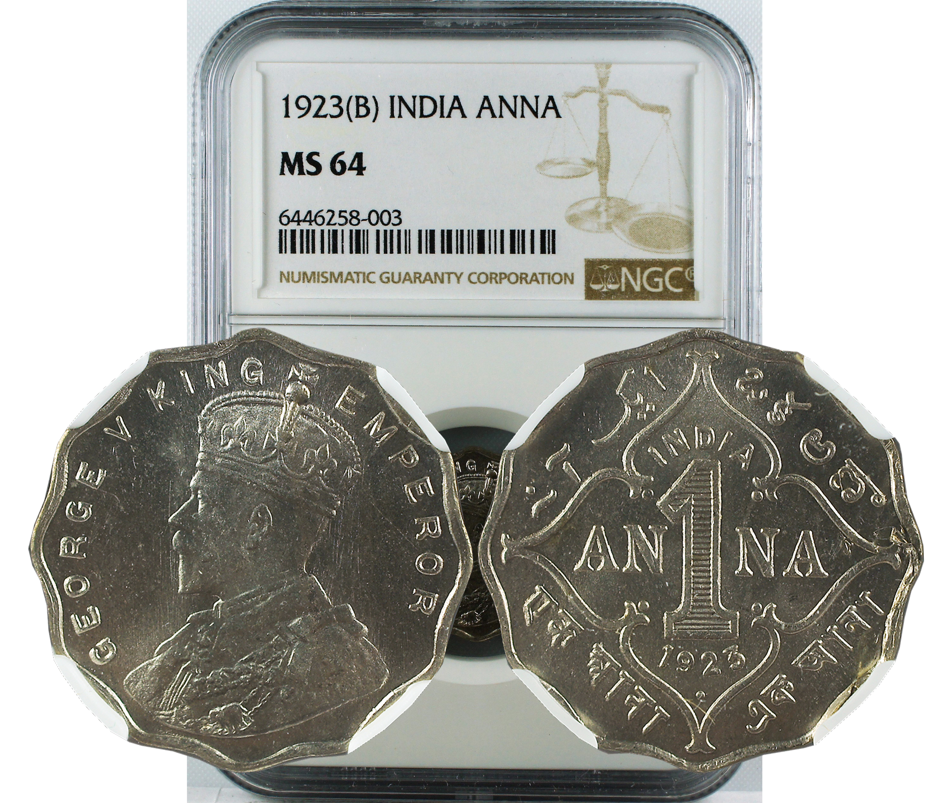 1923 B INDIA ANNA MS64