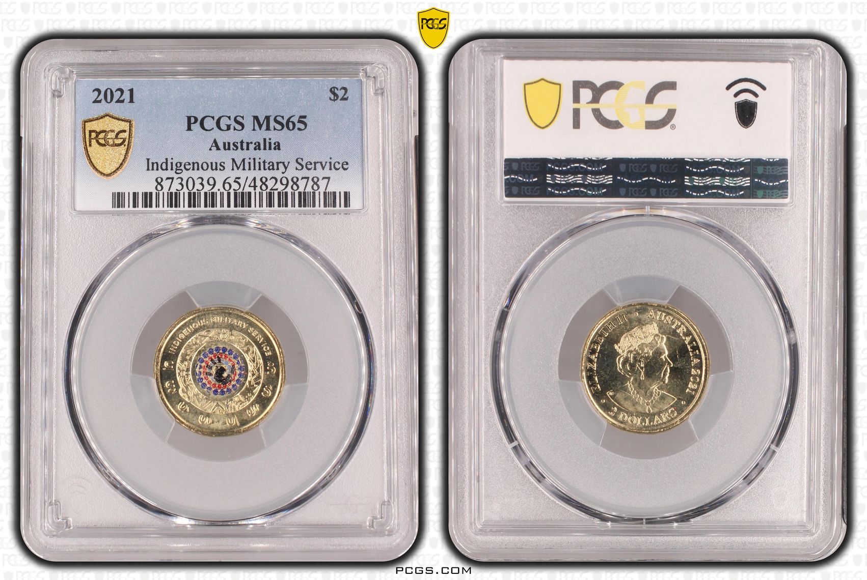 Elizabeth II, Indigenous Military Service , Two Dollar, 2021, PCGS MS65