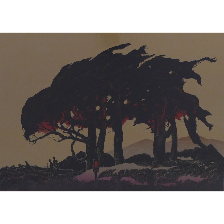 Elton Bennett (1910-1974, WA) 'Whisper of the Wind' Plate Signed Serigraph Loose- 19x25''