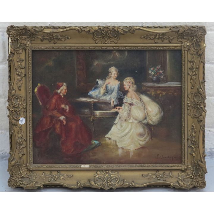 19/20TH CENTURY OIL ON BOARD - SIGNED