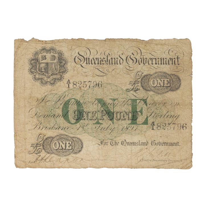 Queensland Government, One Pound, 1897, Fair