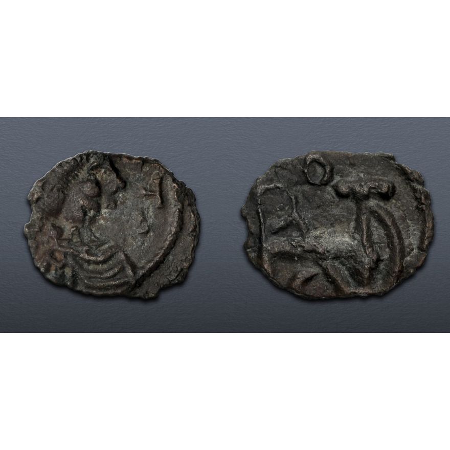 Theoderic Gausser OSTROGOTHS. Theoderic. 493-526. Æ Minimus (9.5mm, 0.31 g, 6h). In the ...