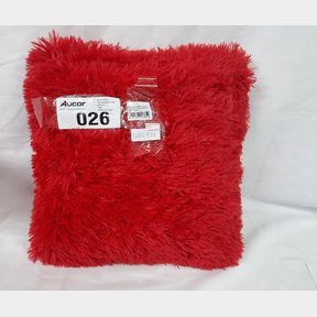 RED PILLOW/SCATTER CUSHION WITH ORGANIC COTTON (55X55CI INNER INCLUDED) -