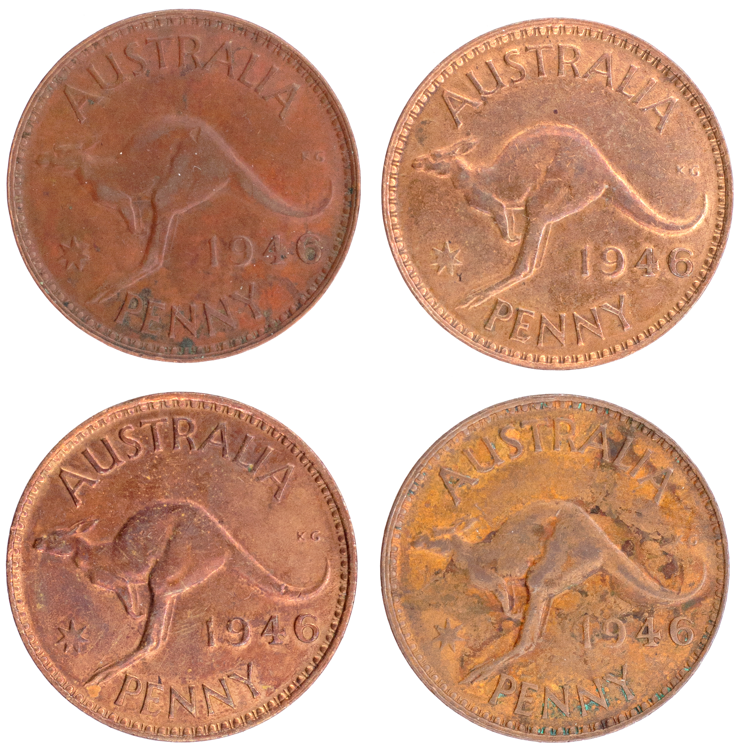 George VI, Penny, 1946, VF - gVF