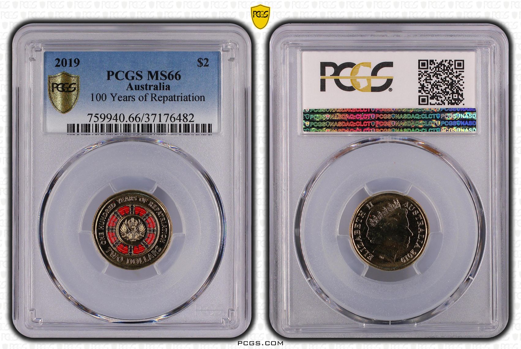 100 Years of Repatriation, Two Dollar, 2019, PCGS MS66