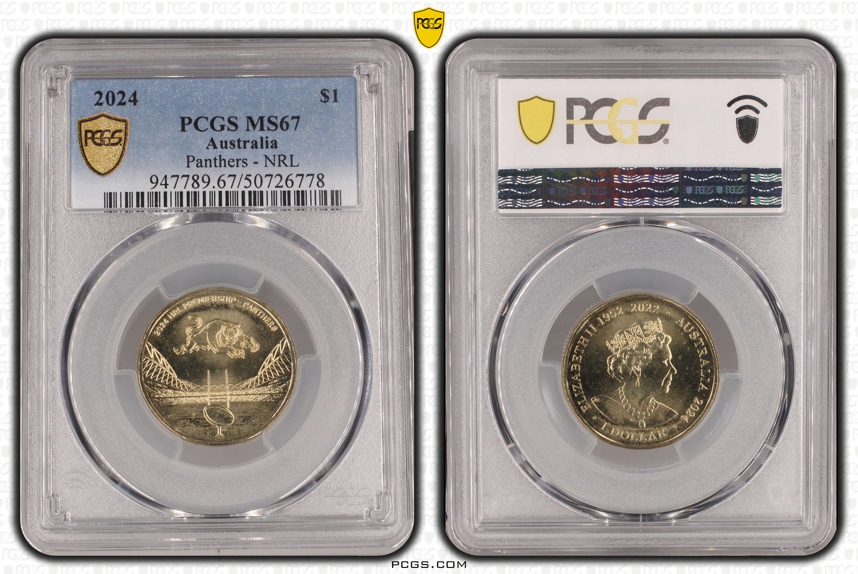Panthers - NRL , One Dollar, 2024, PCGS MS67