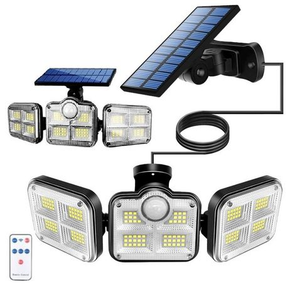 JD 3PC Solar Powered Human Motion Sensor Light Lamp with Remote Control Bright Solar Powered | DEFECTIVE